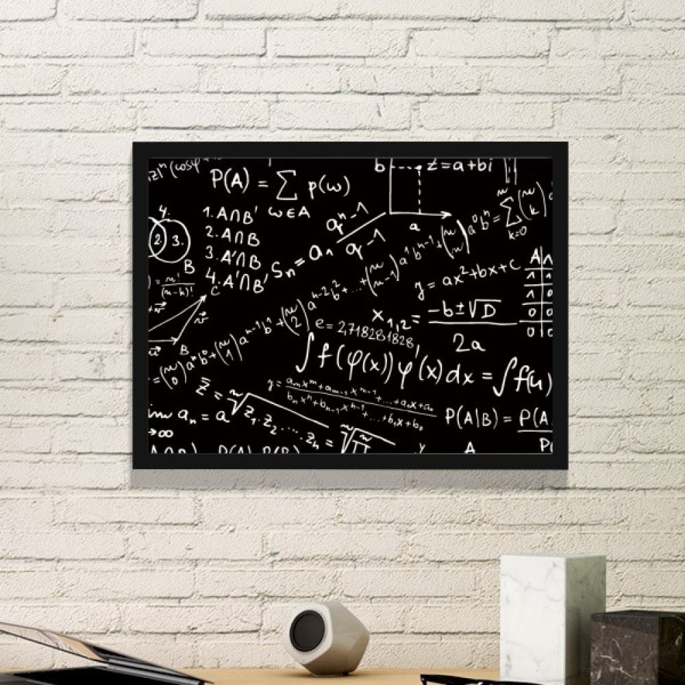 Cadre photo mathématiques A la Recherche des limites Peintures Sciences Noir Small
