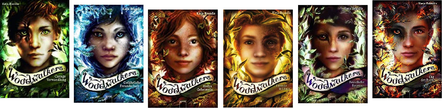 6 Bände der Woodwalkers Reihe von Katja Brandis 1. Carags Verwandlung & 2. Gefährliche Freundschaft & 3. Hollys Geheimnis & 4. Fremde Wildnis & 5. Feindliche Spuren & 6. Tag der Rache