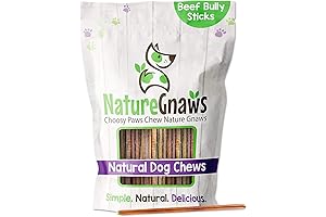 Nature Gnaws Extra Thin Bully Sticks - Natural Dog Chews - 6 Inch