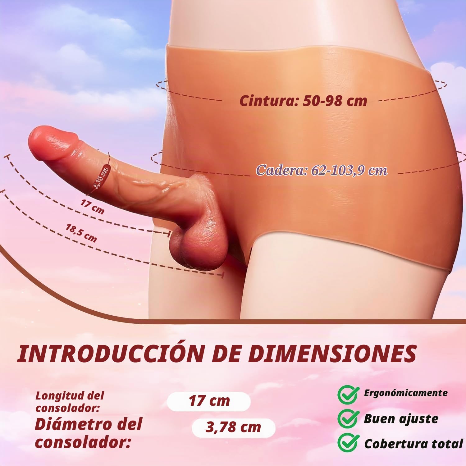 Pantalones con dildo realista 6.7in Solid, silicona suave y elástica, ajuste cómodo para parejas adultas, lesbianas y transgénero, diseño ergonómico y duradero