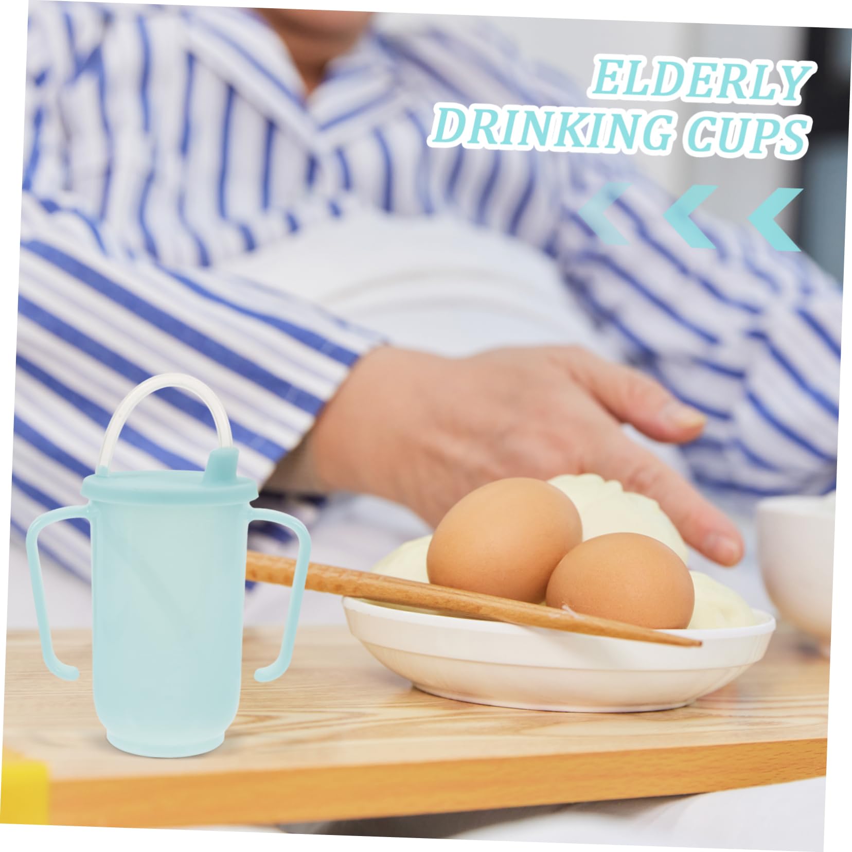 NULYLU Hospital Cup Senior Sippy Cup for Elderly Disabled Patients Spill Proof Prevent Straw