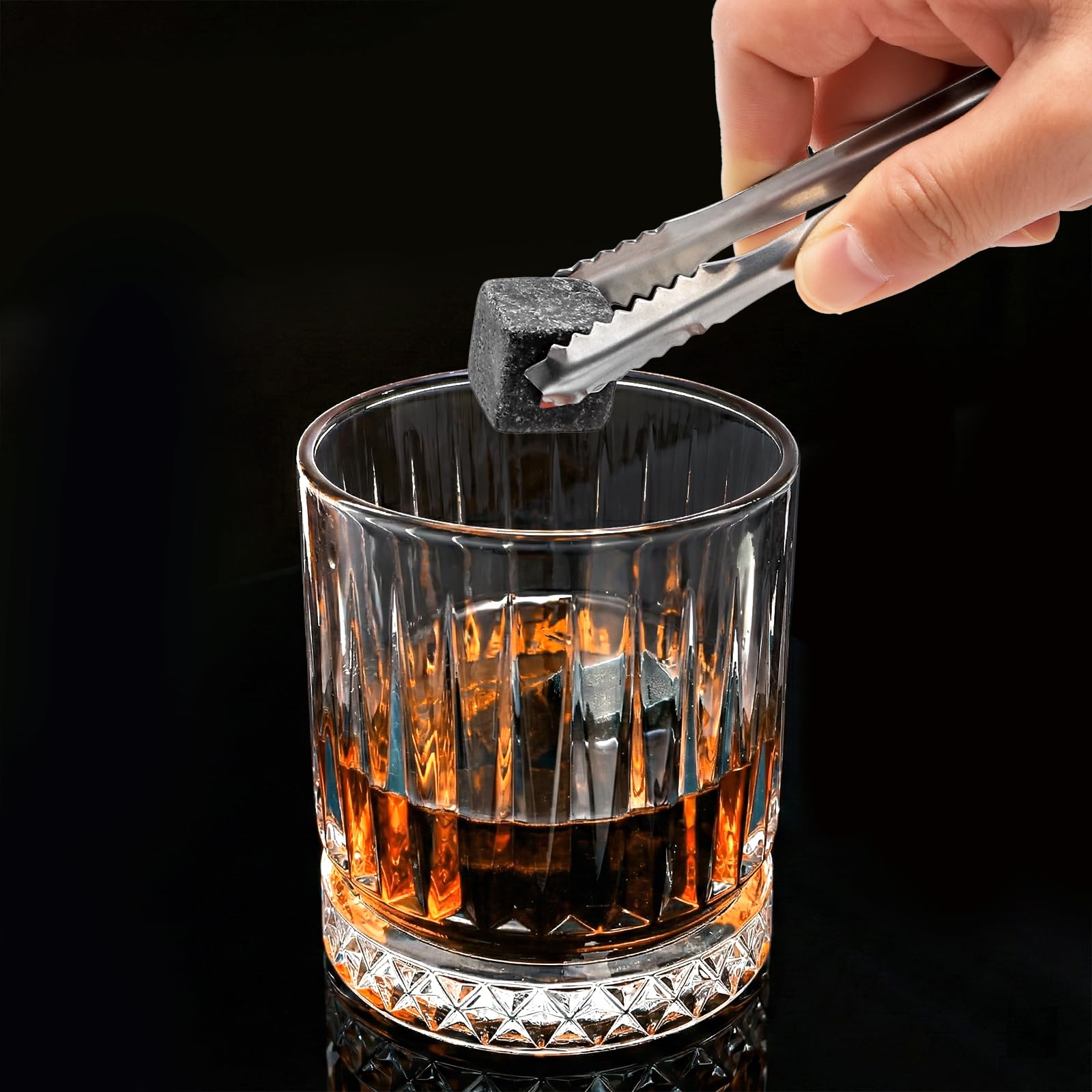 ZEAYEA Juego de 6 vasos de whisky, vasos de 12 onzas, vasos gruesos con fondo pesado para whisky, bourbon, manhattans, cócteles antiguos, transparentes