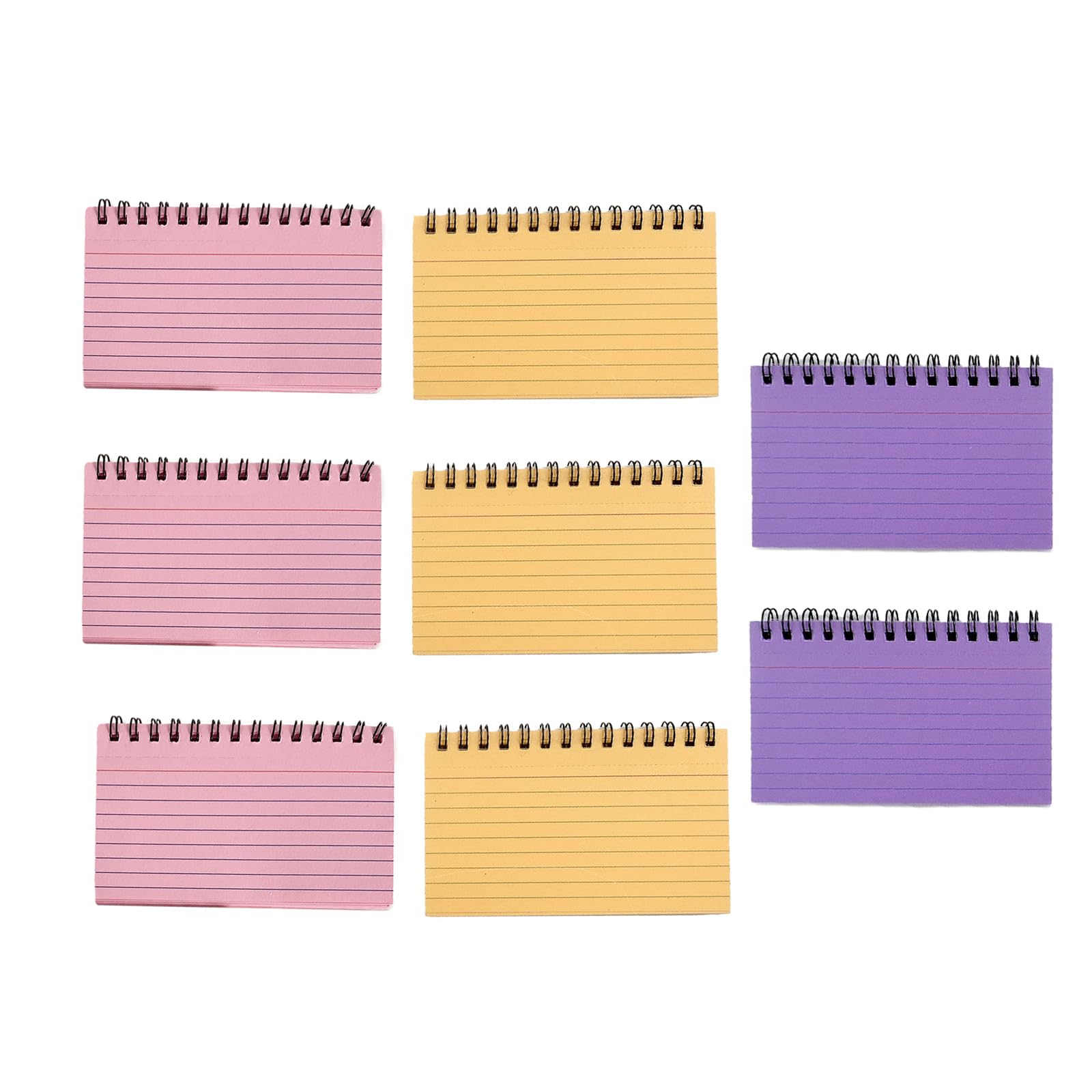 8Pcs Coil-Binding Small Notebooks Lined Pocket Notepads 5x3Inch Small Writing Pad Tearable Sheets for Planning Noting