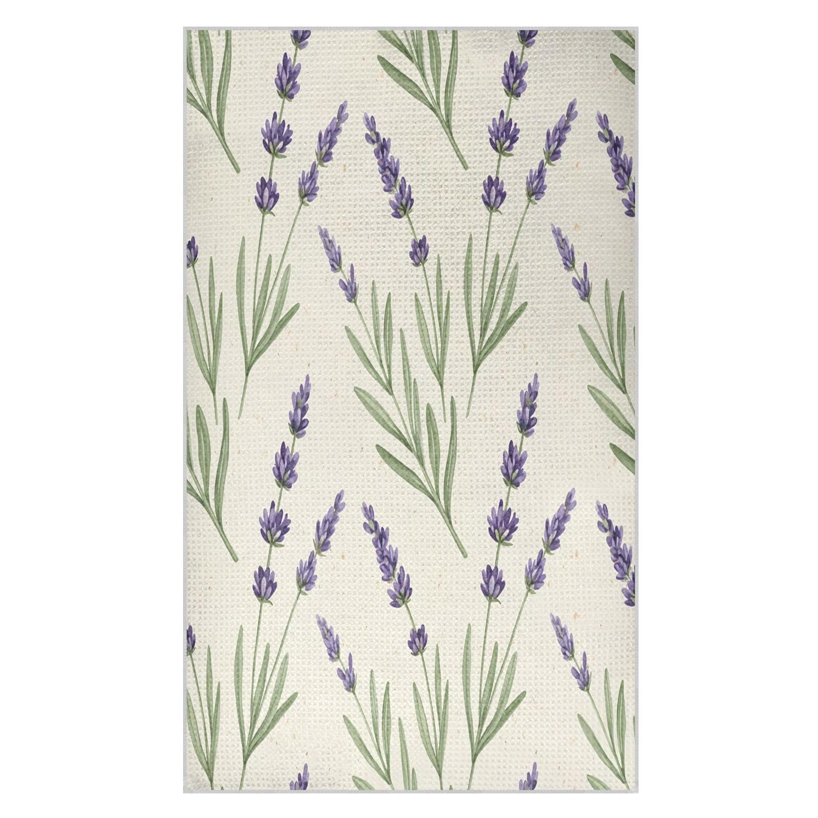 BURSTDDY Lavender Kitchen Towels,Absorbent Dish Towels 1 Pack