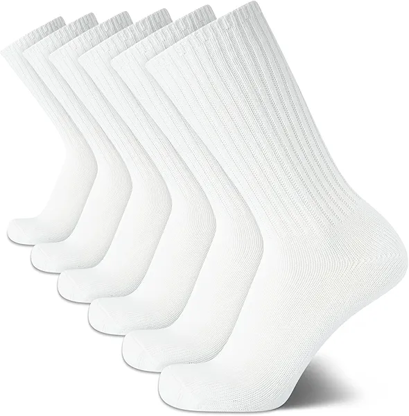 Calvin Klein Men’s Socks – Lightweight Cotton Blend Crew Socks (6 Pack)