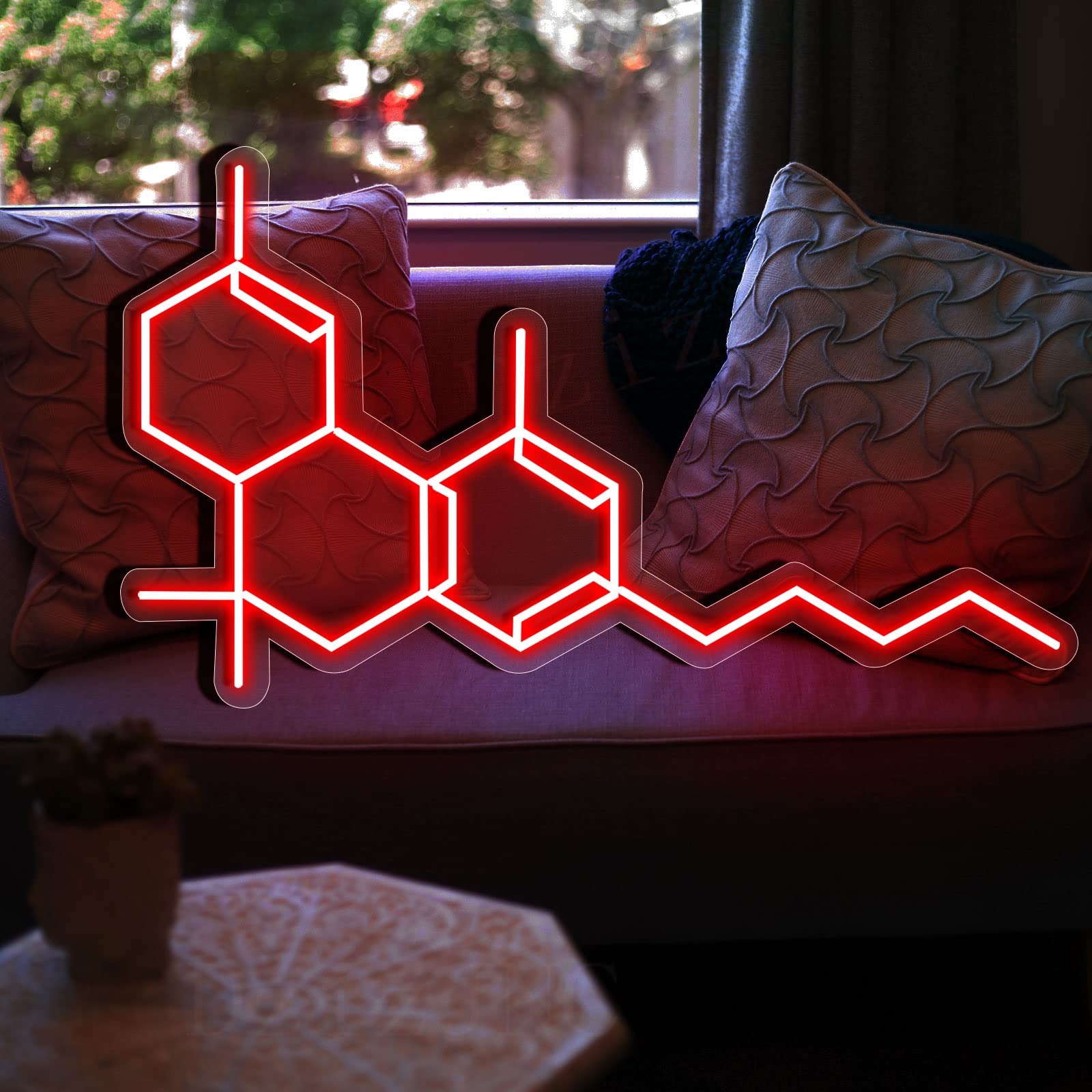 DIESEL　X THUNDER DISPLAY　プラズマネオン　インテリア雑貨 Amazon.com: DzizJNC THC Molecule Neon Signs Lights for Bedroom