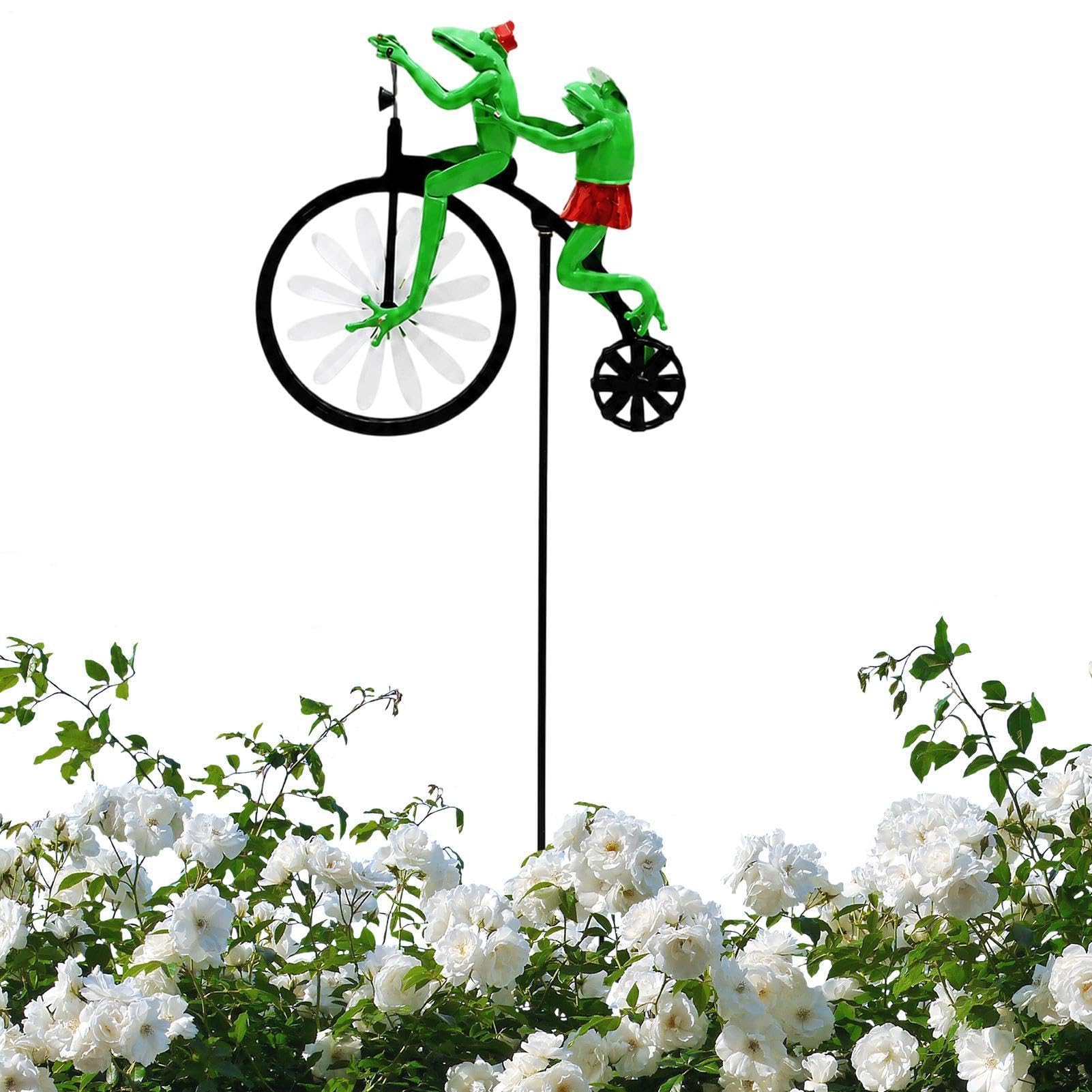 Panneau rotatif vélo vintage tuteur de jardin résistant aux intempéries pour patio fleuri