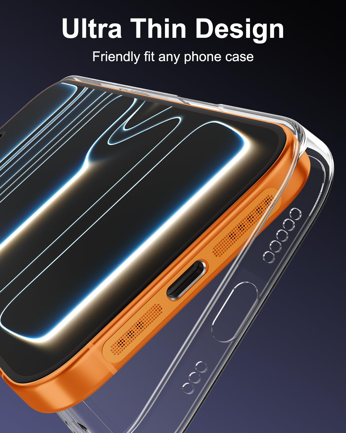Siatka pyłoszczelna naklejka na iPhone 17 Pro, kolor pomarańczowy Cosmic Orange | 5 sztuk wysokiej jakości ochrona przed kurzem do kanału ładowania i głośnika, łatwa instalacja