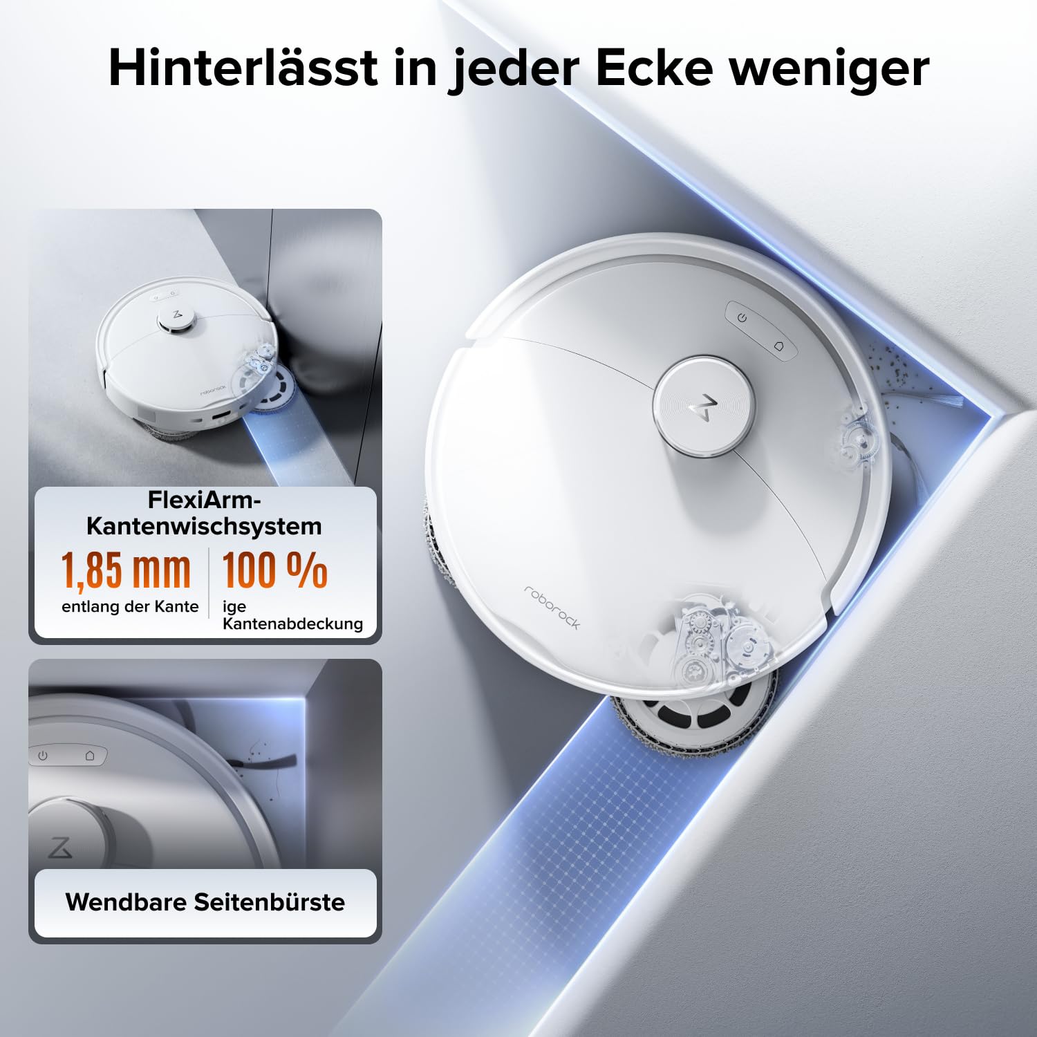 roborock Qrevo 2 Pro Saugroboter mit Wischfunktion, 25.000 Pa Saugkraft