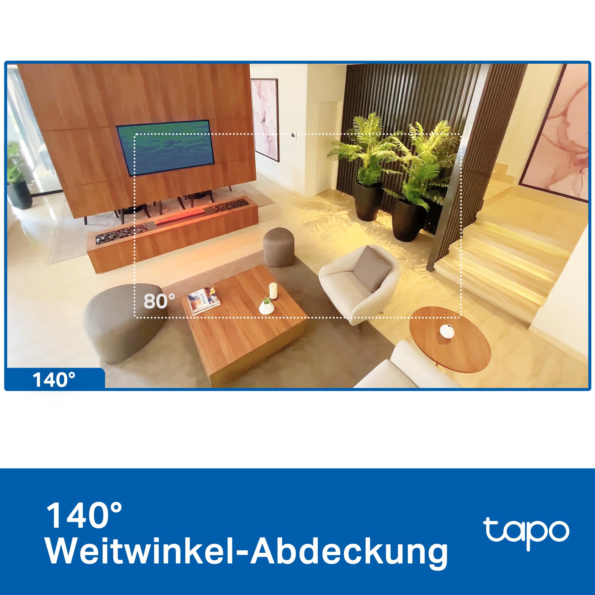 Tapo C125 überwachungskamera innen mit Magnetische Basis | 2K QHD, Physikalischer Privatsphärenmodus, bis zu 512GB lokaler Speicher auf SD Karte, kompatibel mit HomeKit Alexa Google
