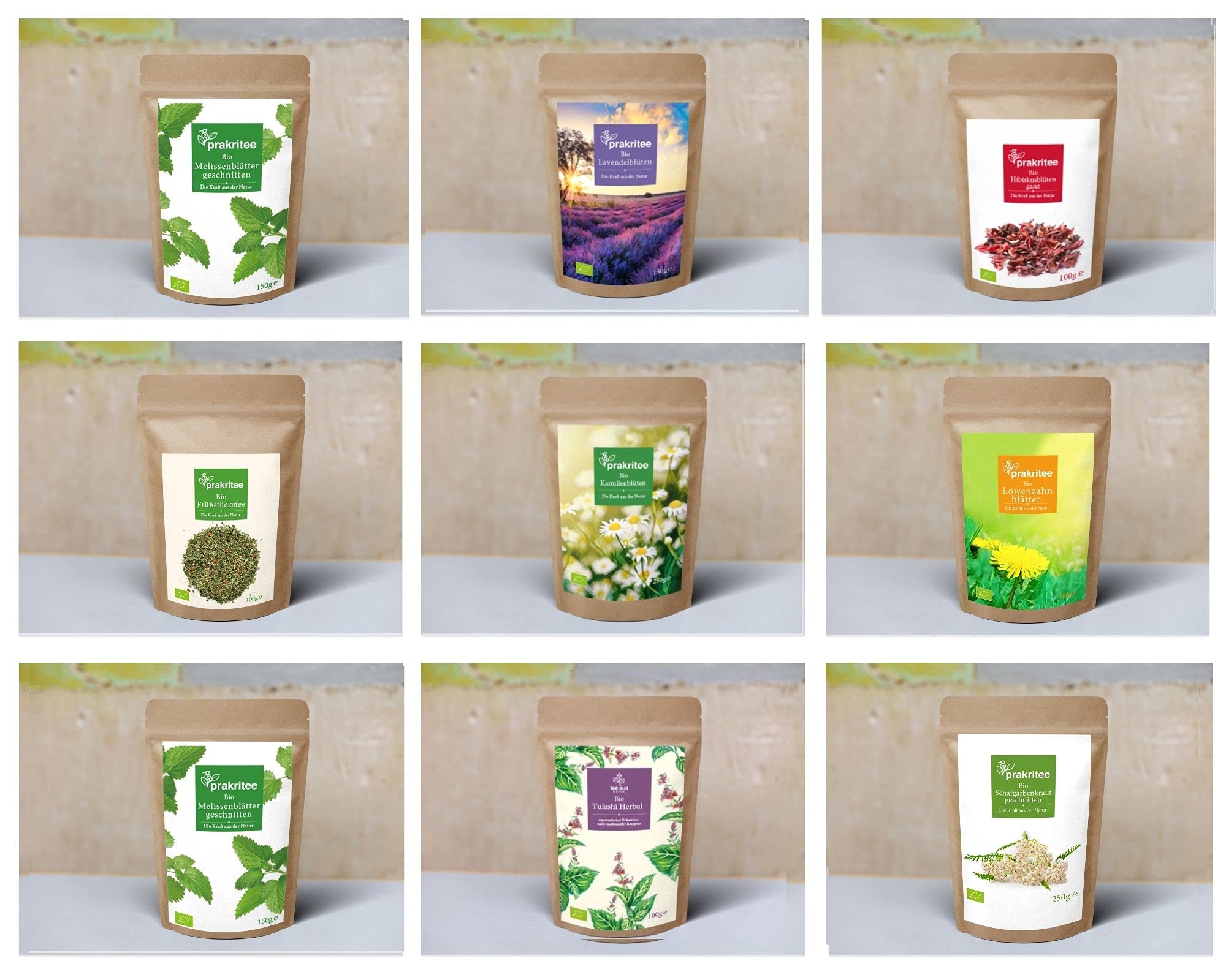 BIO Tulsi Tee 1000g 2er Pack (2 x 500g) Tulsikraut Indisches Basilikum Biologisch angebauten Indischen Basilikums Kräutertee Herbal Tea ORGANIC Holy Basil DE-ÖKO-044