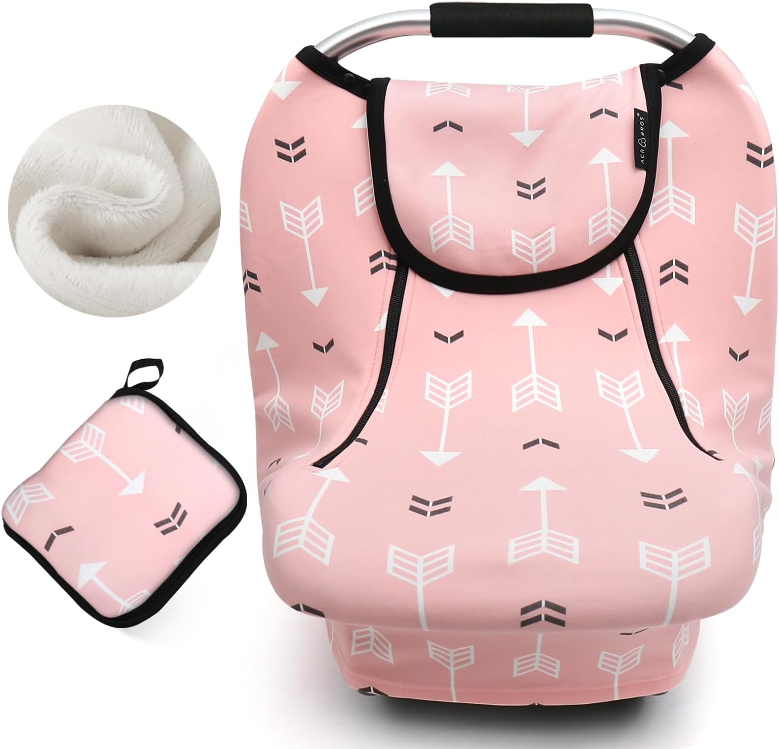 Cozy Cover Premium Infant Car Seat Cover (Charcoal) with Polar Fleece The Industry