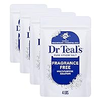 Vista 10 de Sales de Epsom con Magnesio para Remojo Dr Teal's, Sin Fragancia, 4 libras