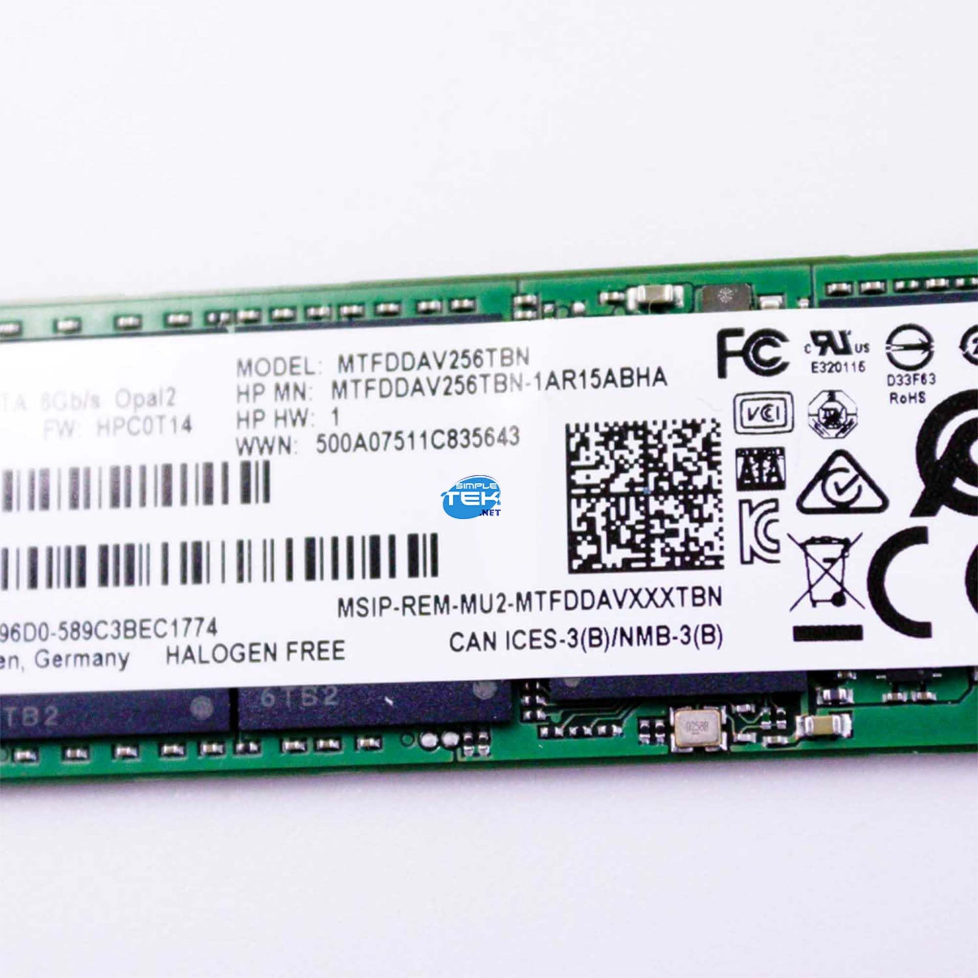 SIMPLETEK Wewnętrzny dysk SSD M.2 SATA 2280 256 GB, NGFF, technologia 3D NAND, do notebooków i komputerów PC (odnowiony)