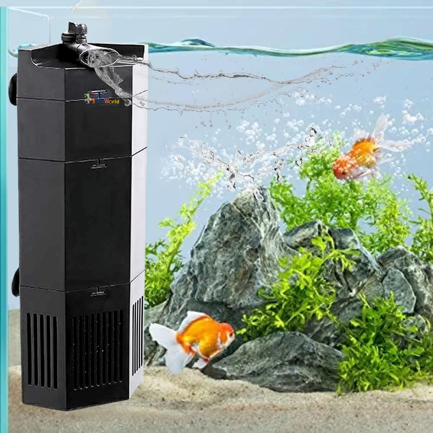 VAYINATO® Sobo WP-909C | 28W | 1600L/Hr | Perfect for 3.5~4 Feet Tank Ultra Quiet Aquarium Internal Corner Filter | Fully Submersible Suitable for Fresh Water and Salt Water by Petzlifeworld (B0CVNCKT6Y) Amazon Price History, Amazon Price Tracker