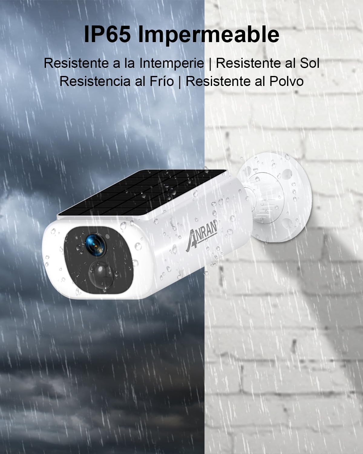 ANRAN 5MP Camara Vigilancia WiFi Exterior sin Cables | 3K Seguridad Inalámbrica, Batería Recargable, 2.4GHz WiFi, Visión Nocturna en Color, Audio Bidireccional