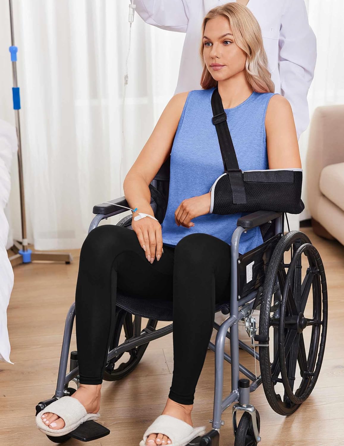 Deyeek Post Surgery Shirts for Women Shoulder Snap Tear Away Open Back Hospital Tank Tops Sleeveless Adaptive Clothing - Image 3