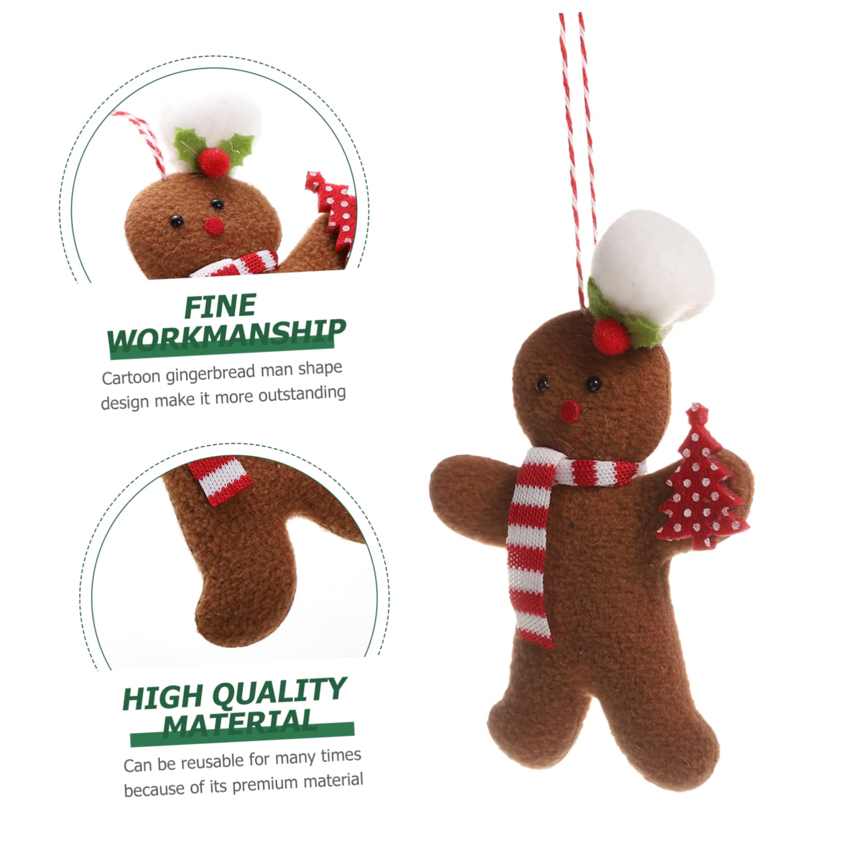 Cabilock 15piezas Adorno De Navidad Gingerbread Colgante para Decoración De Árbol Accesorios Festivos Adorables para Celebraciones Navideñas