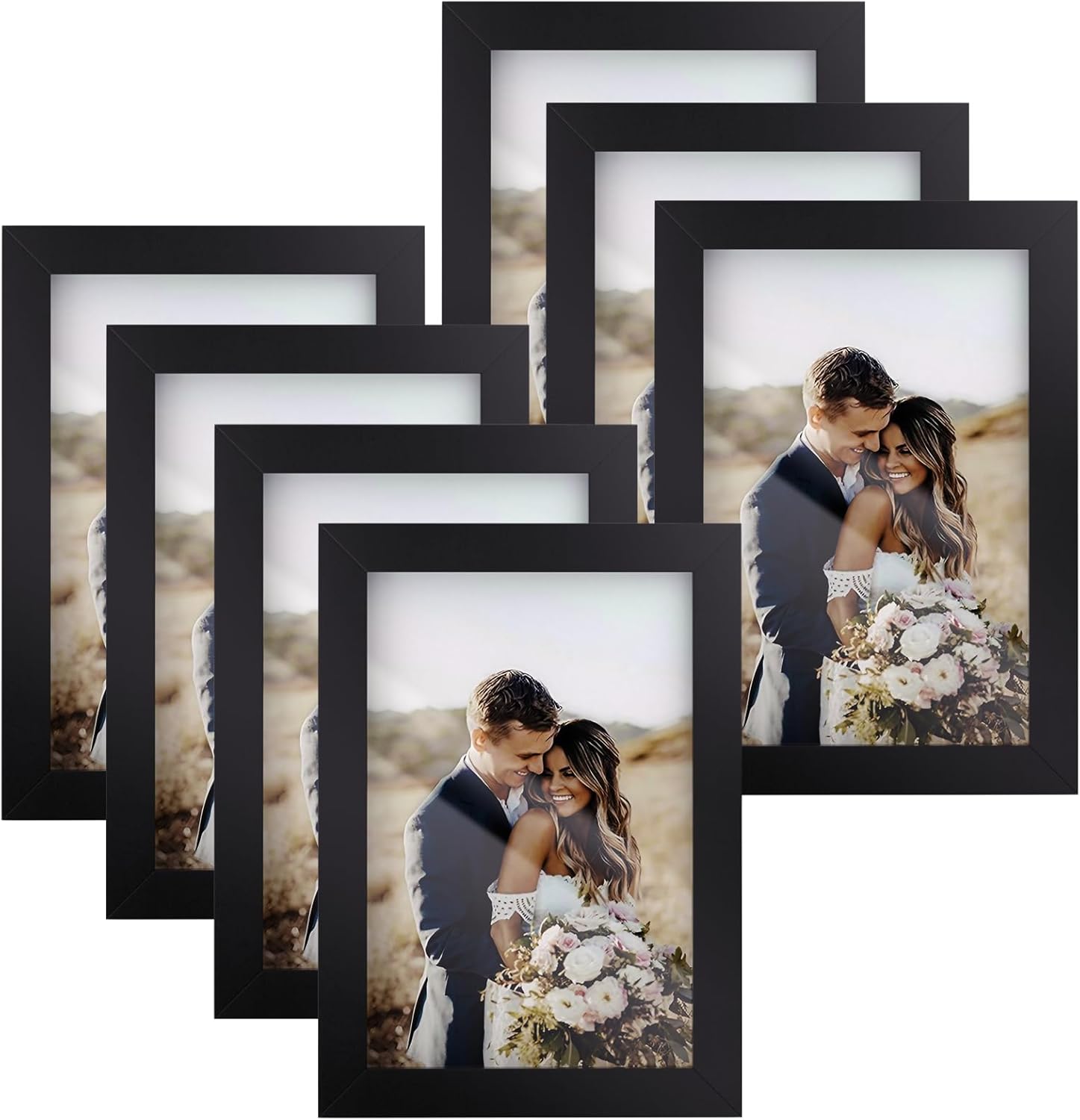 4x6 Picture Frame Set of 7, Photo Frames for 4x6 Pictures
