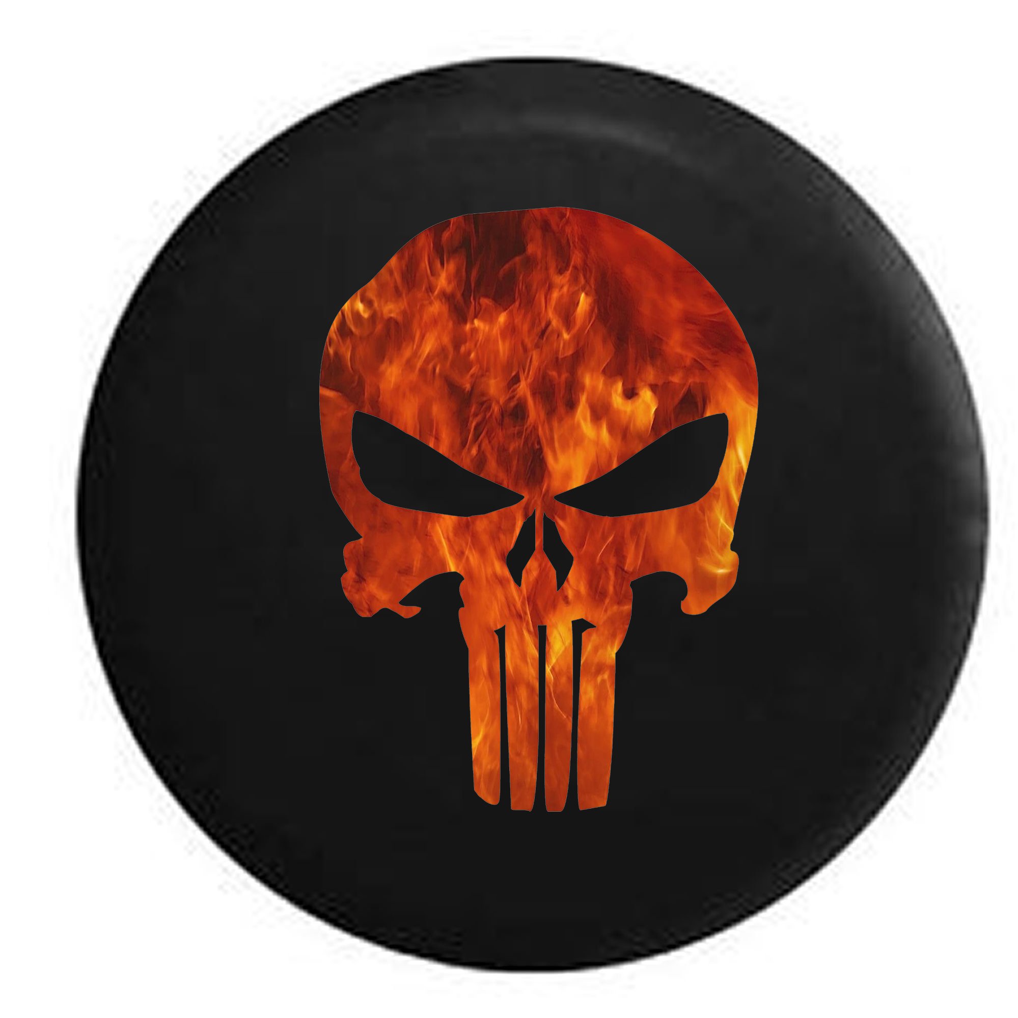 Buy Jeep Tire Cover for Spare Tire American Patriot Punisher Skull Fire