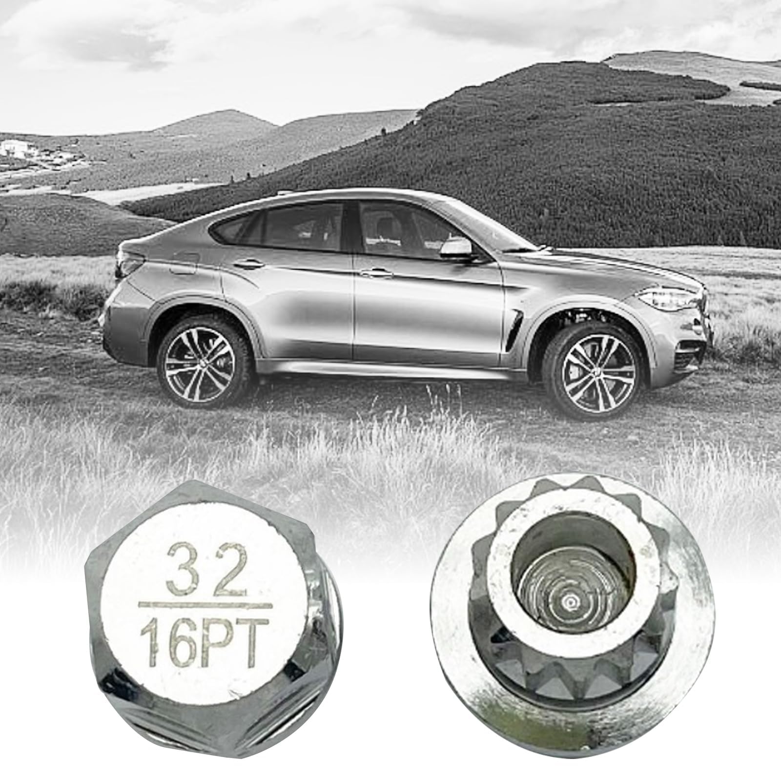 Bullone di bloccaggio ruota antifurto per auto 32/16PT per chiave dado ruota BMW X1 X3 X5 X6