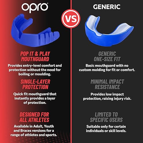 Miniatura 4 de OPRO UFC Snap-Fit - Protector bucal de nivel instantáneo - Protección rápida para lacrosse, jiu jitsu, rugby, MMA, boxeo y boquilla de fútbol,