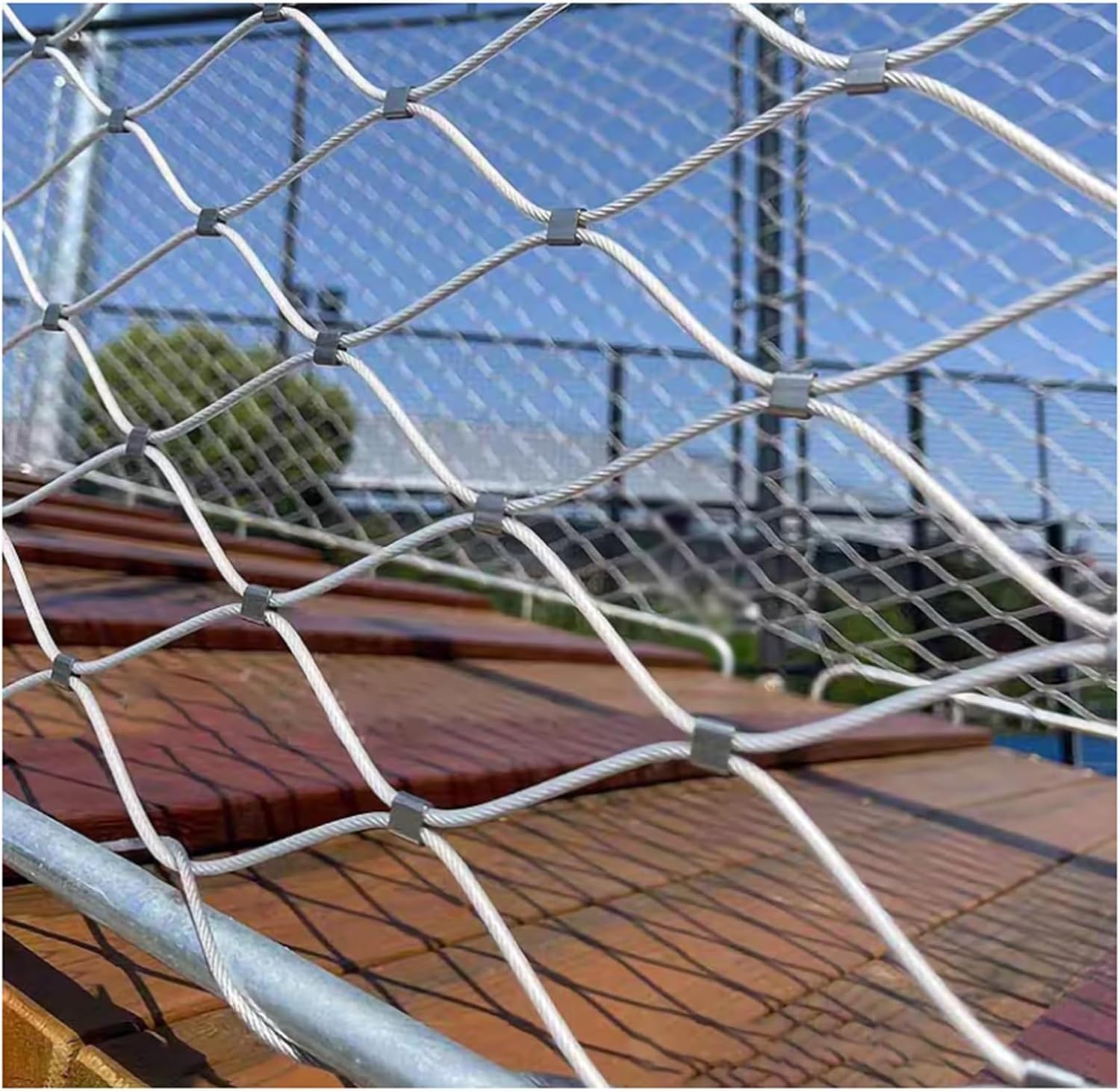 Barandilla de Malla de Alambre de Acero Inoxidable 304, Malla de Cable Flexible, Valla de protección contra caídas for escaleras de balcón (tamaño: Alto 1,2 x Largo 3 m)