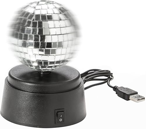 USB Spiegelkugel Discokugel Selbstdrehende Spiegel Kugel Gadget Lampe fA r Disco Flair