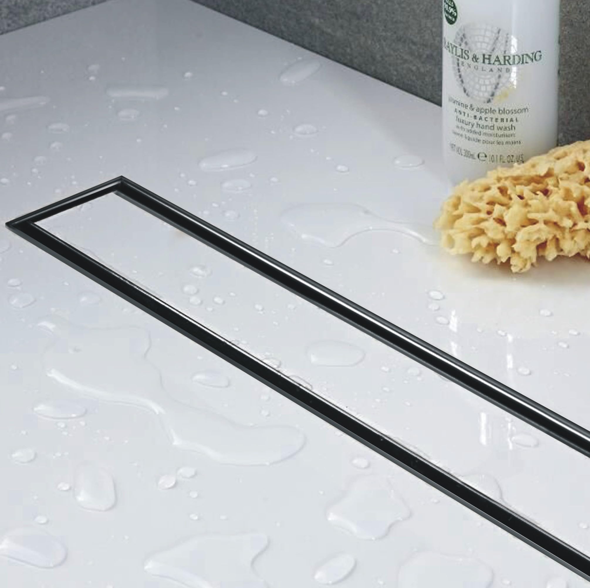InBath Tile Insert Drain 18”x4” Stainless Steel 304 Grade Bathroom Floor Water Drainer | Tile/Marble Insert Without Collar | Centre Hole Design — Amazon image 10