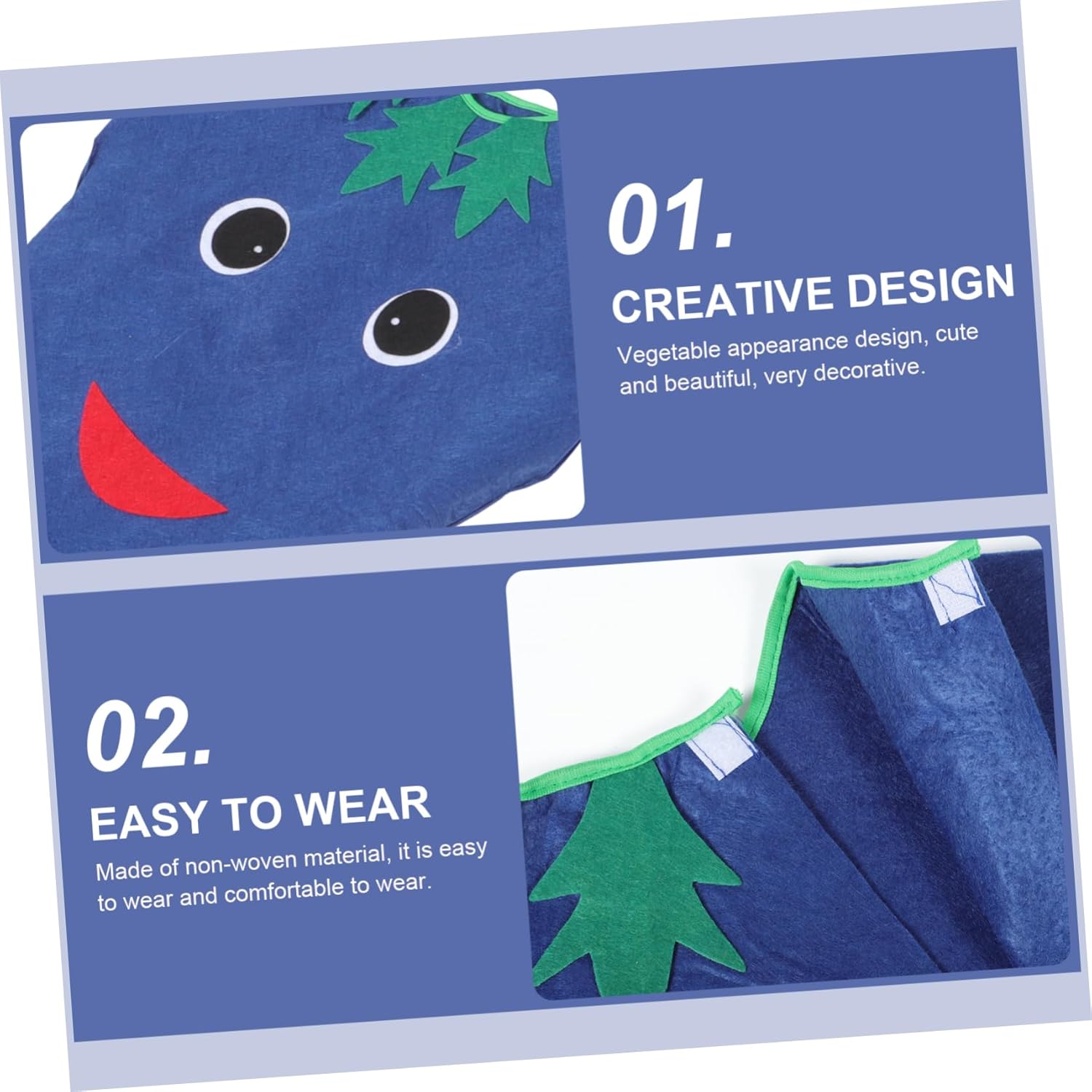 Miniatura 9 de Holibanna 5 Sets Eggplant Costumes vegetable costume costume ' costumes ' party supplies children vegetables costume child costume Cosplay Kit Party