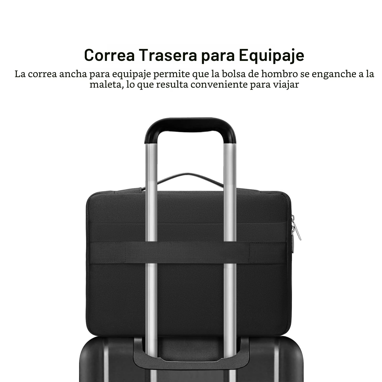 MOSISO 360 Protección Funda Portátil 13,3 Pulgadas, 13 a 13,3 Pulgadas Compatible con MacBook Air/Pro13/Pro 14 M5 M4 M3 M2 M1, Bolsa Abierta Lateral con 2 Alzas&1 Bolsillos con Solapa, Negro