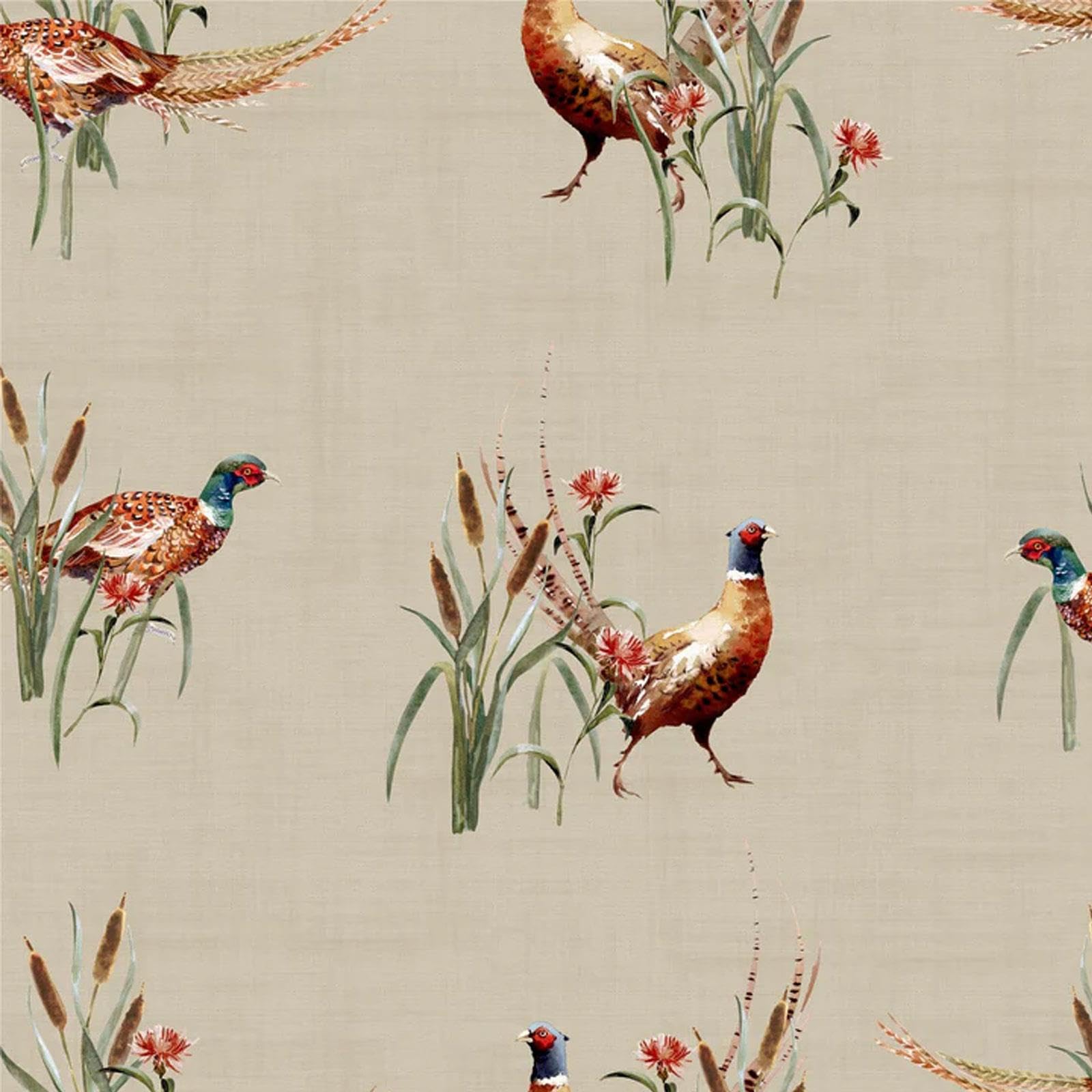 Arthouse Pheasant Meadow Wallpaper Leaves Classic Stylish Birds Feature Wall