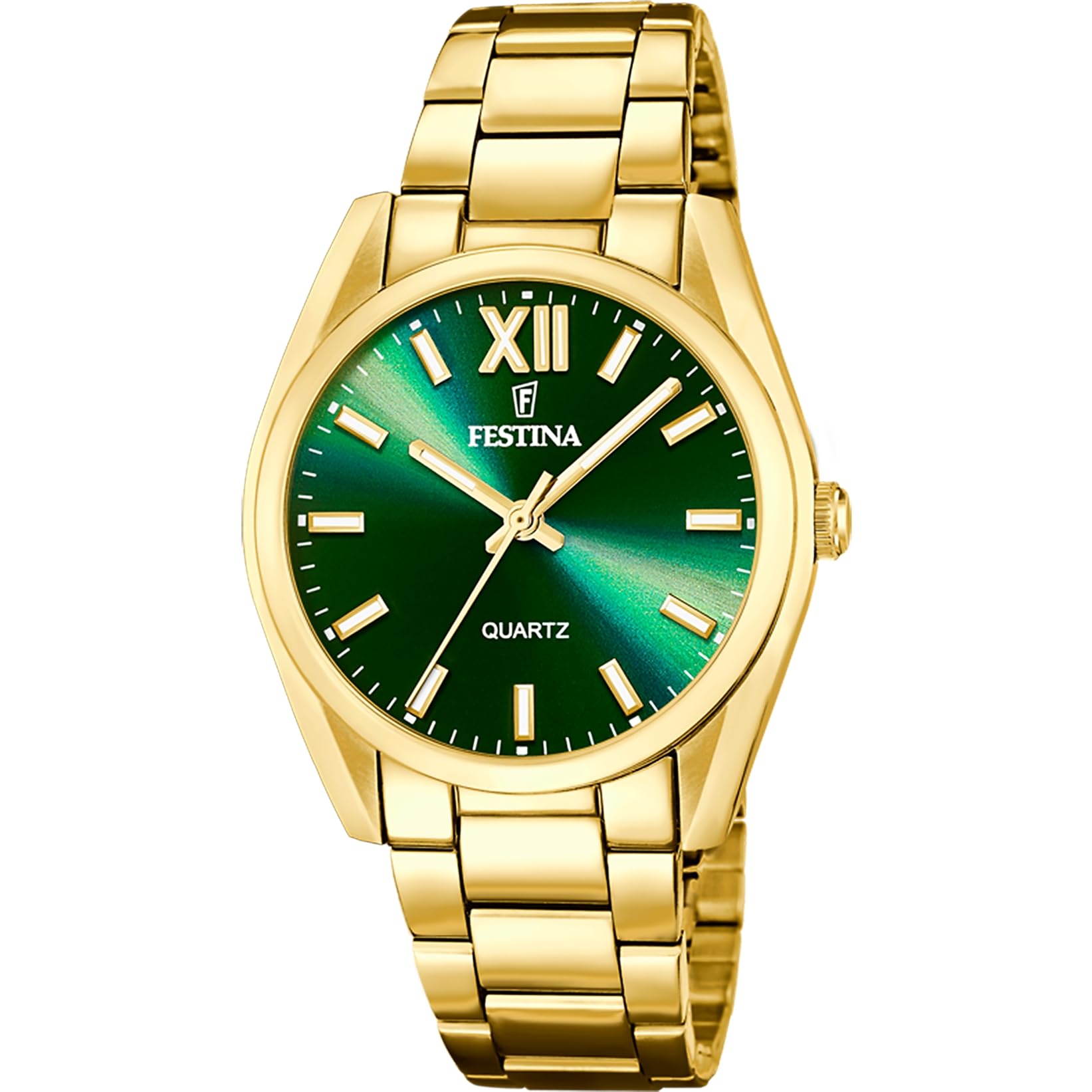 Festina Orologio Donna Analogico Acciaio Inossidabile 316L Oro - Quarzo - Vetro minerale alta resistenza - Impermeabile 5 ATM F20640/9 - Boyfriend Collection