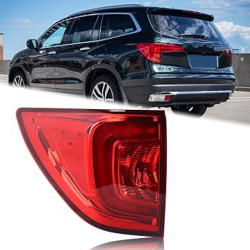 Left Driver Side LED Outer Tail Light Fit for 2016 2017 2018 Honda Pilot Rear Brake Lamp LH HO2804107 33550TG7A01 HD668-B000L P24244CAPA