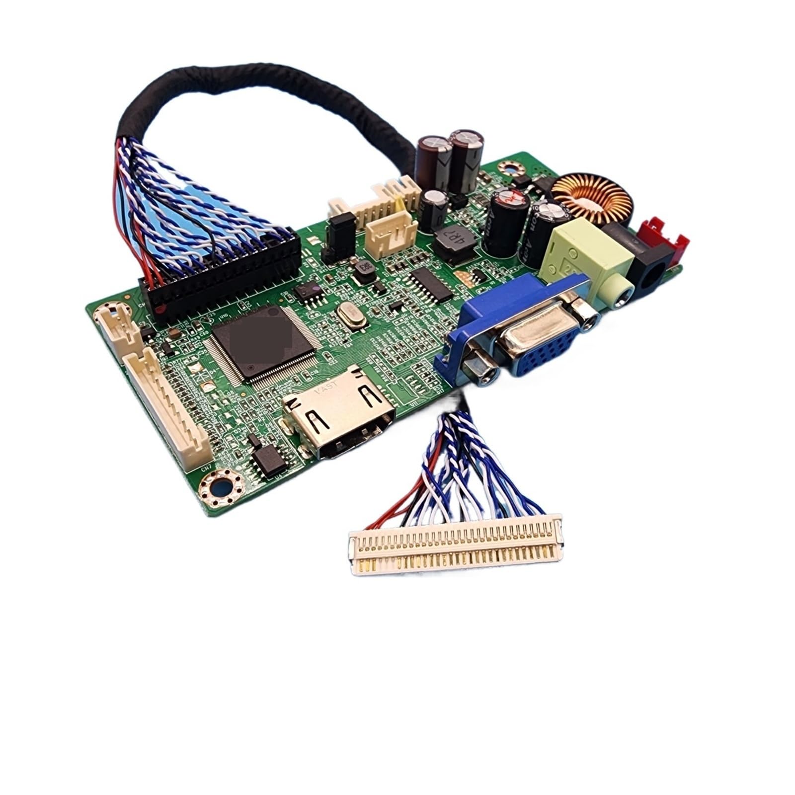 For scheda di controllo dello schermo LCD da 17-27 pollici HDMI VGA a scheda madre di controllo LVDS FHD Inverter di retroilluminazione a LED integrato Cavo da 30 pin(1366-768)