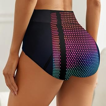 Illuminated Speakers Women's Underwear High Waisted Briefs Stretch Full Coverage Panties Breathable Soft Ladies Panties
