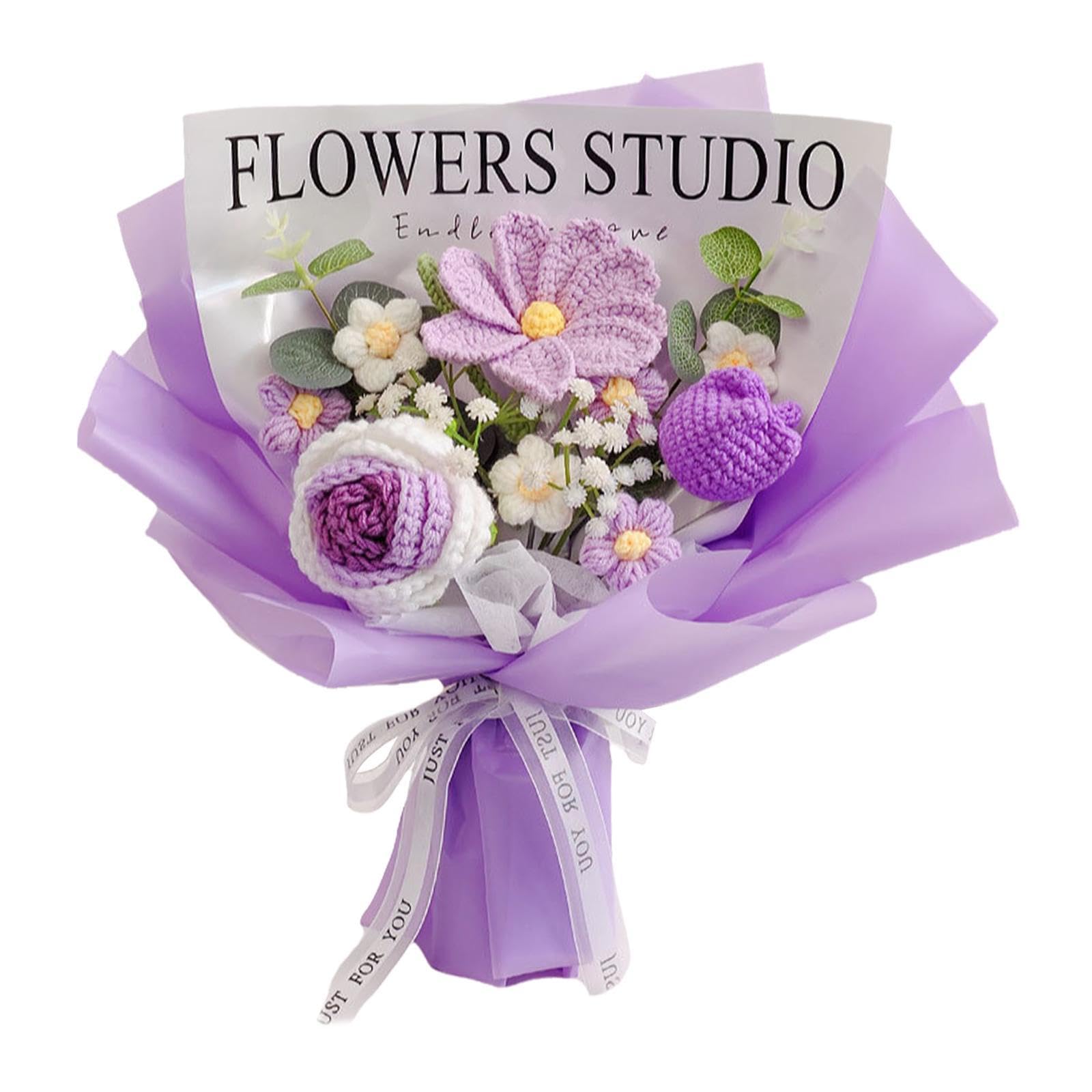 Amazon｜Besga かぎ針編みの花束 編み物の花束飾り 感謝祭カフェ