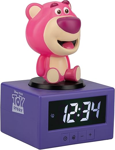 Paladone Toy Story Lotso Digital Alarm Clock with Night Light & Music – Officially Licensed Disney