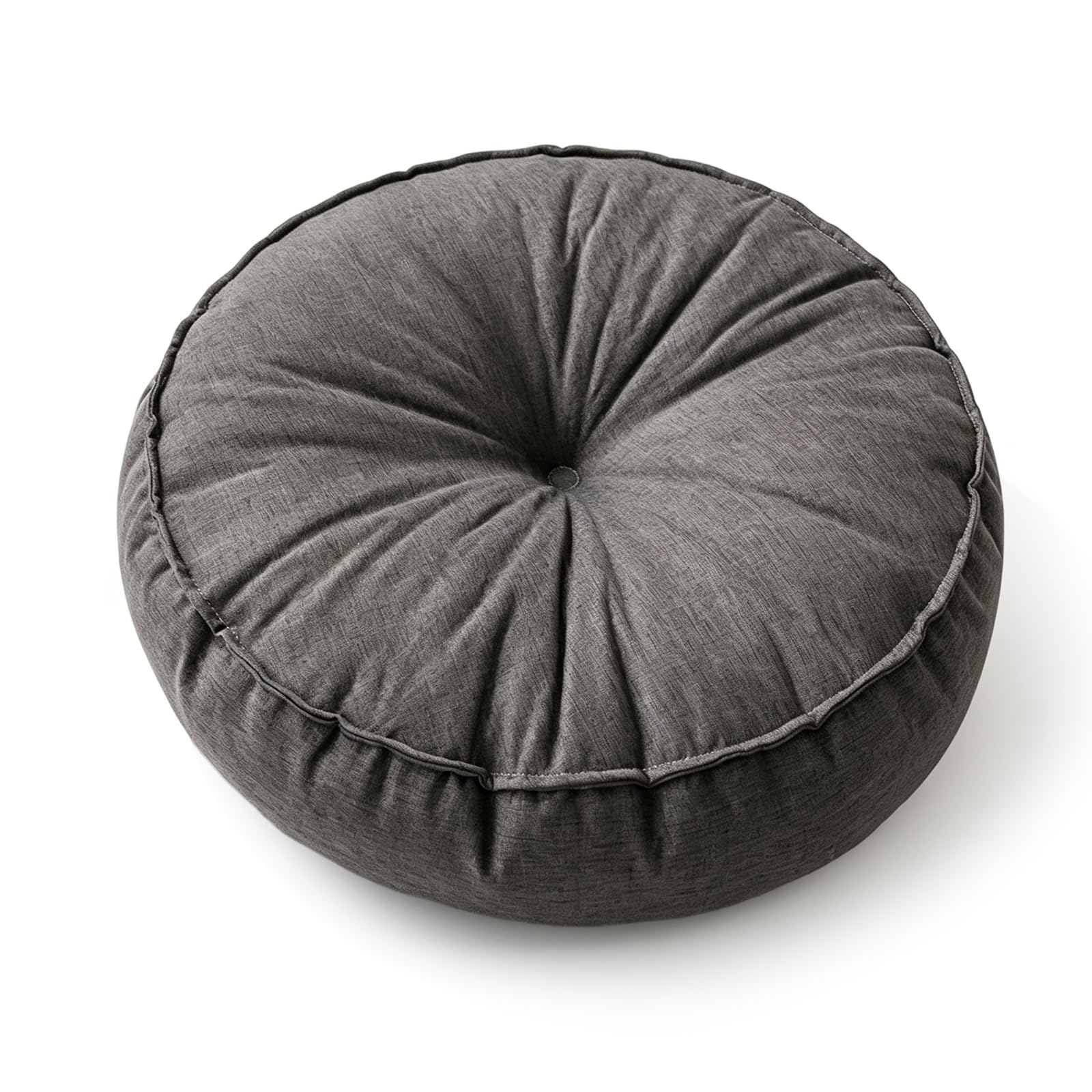Cuscino per seduta rotondo, impermeabile e resistente alle intemperie, per interni ed esterni, 10 cm di altezza e 45 cm di diametro, ideale per casa, giardino e uso sul pavimento (grigio scuro)