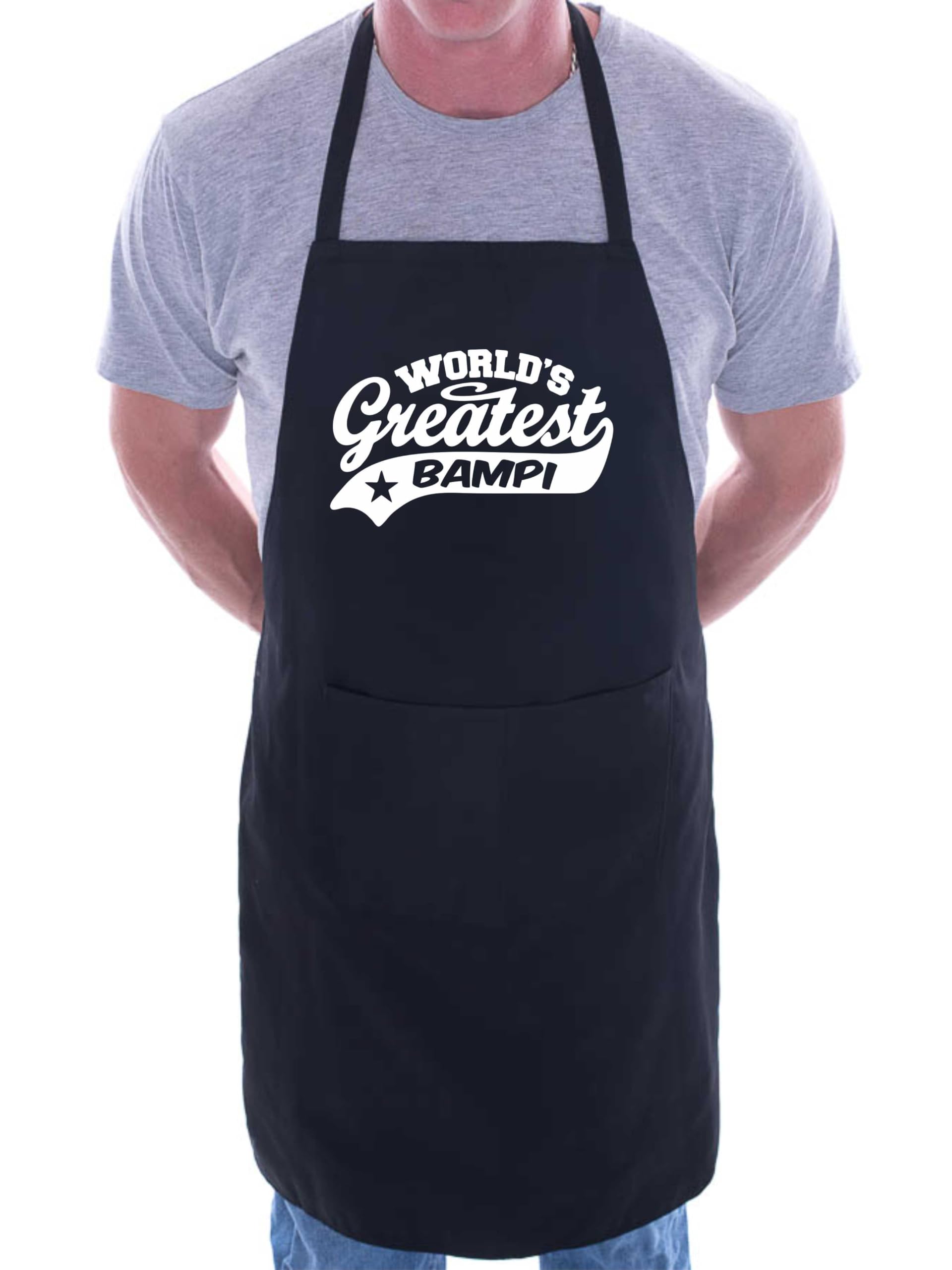 Print4U Apron Greatest Bampi Gift For Him Birthday Father's Day Present Black