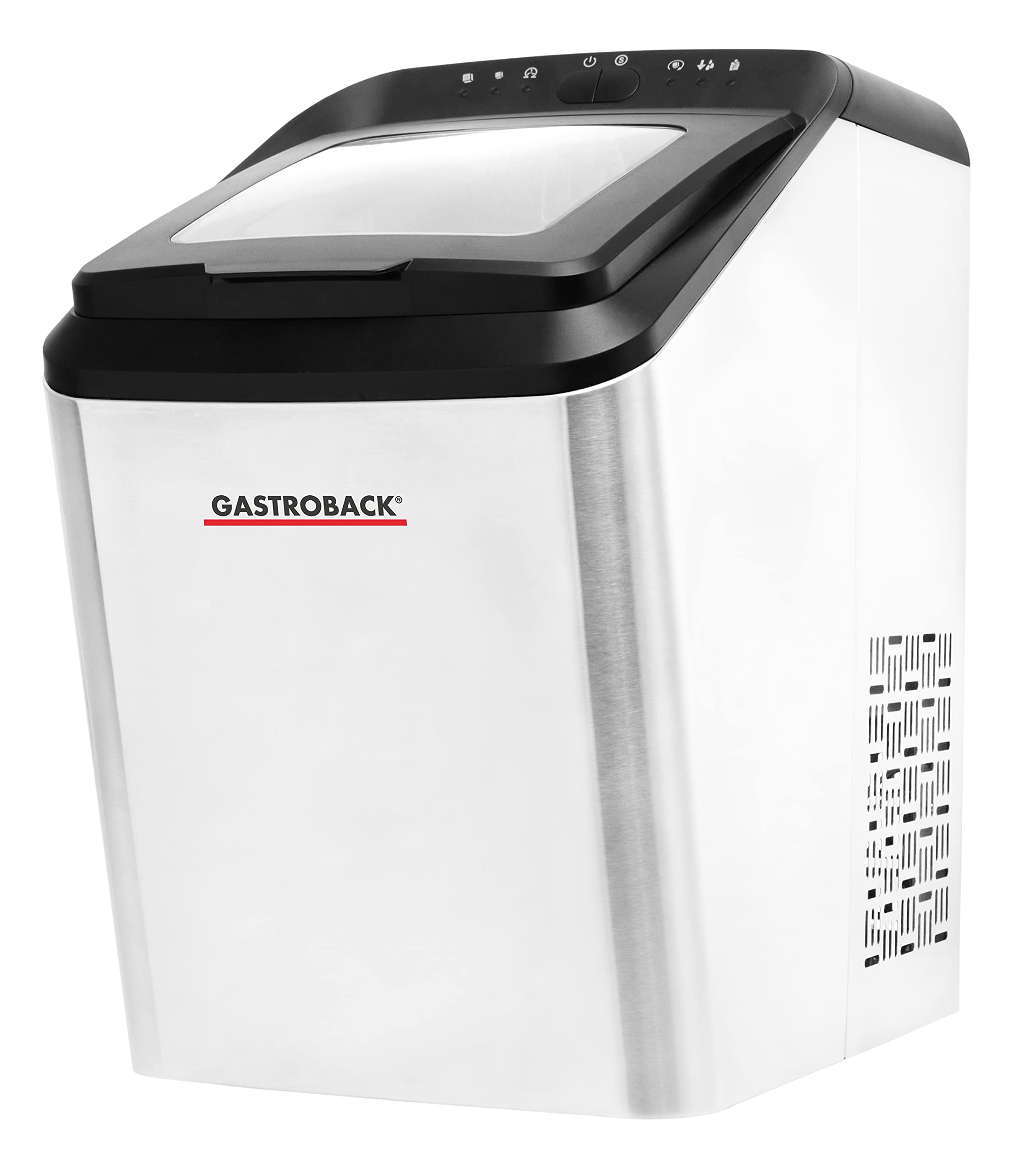 Machine à glaçons Gastroback Pro - Capacité 15 kg, Noir/Argent