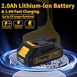 Électricité Shears-21V 2Ah Batteries rechargeables 2-Pack avec chargeur outil de jardinage lourd avec 30mm (1.2 Inch) Diamètre de coupe, comprend l'ensemble de lame de remplacement