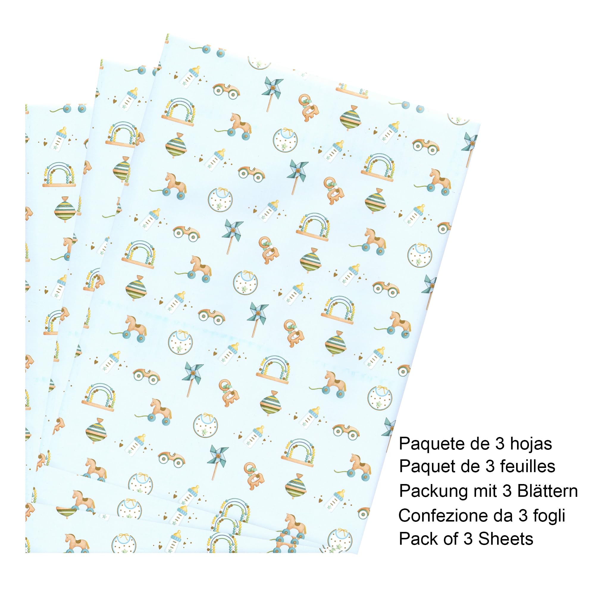 ARKRAFT Ensemble De Papier Cadeau 3 Feuilles XXL 90 X 65 Cm Emballage Sans Plastique En Papier Certifié FSC (18-9318