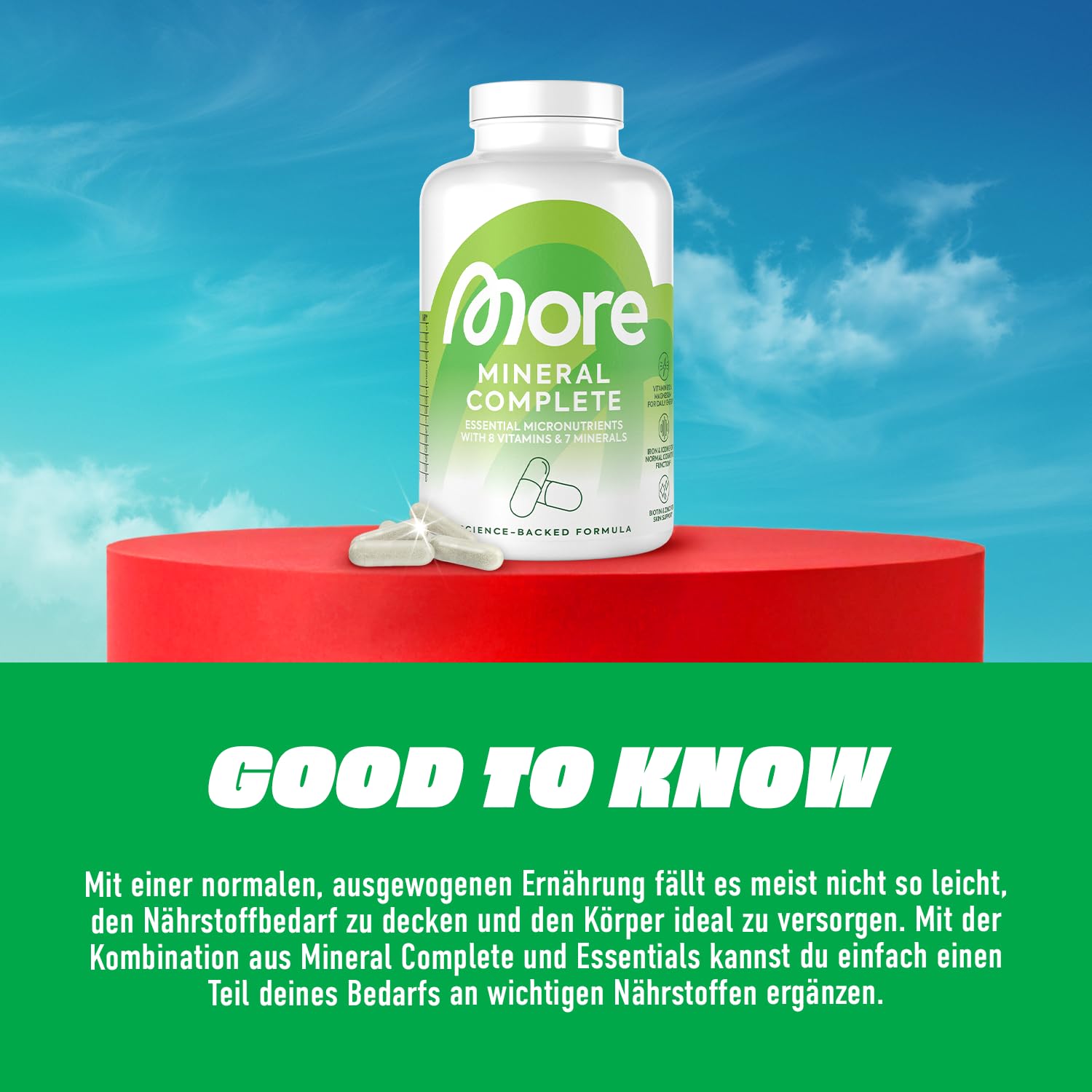 More Mineral Complete V4, 150 Kapseln | mit Vitaminen und Mineralstoffen, vegan, made in Germany