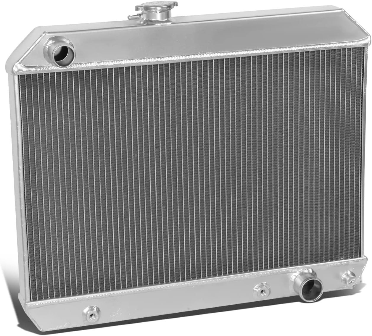 DNA Motoring RA-GTO66-3 3-Row Full Aluminum Radiator Compatible with 65-67 Pontiac GTO/Tempest/LeMans V8 MT