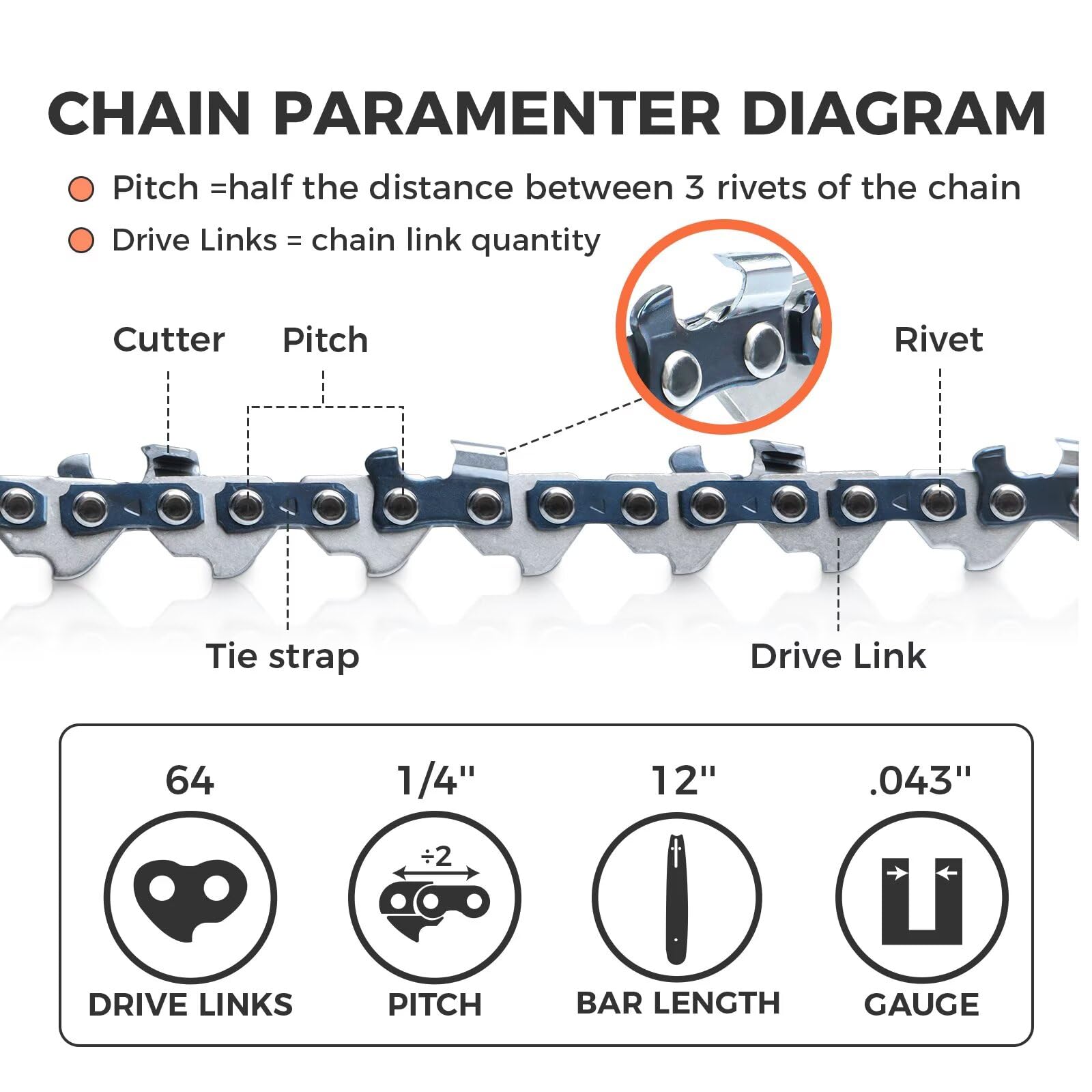 Stihl Chainsaw Chain And Bar Replacement 12" Chainsaw Chain & Bar Combo ...