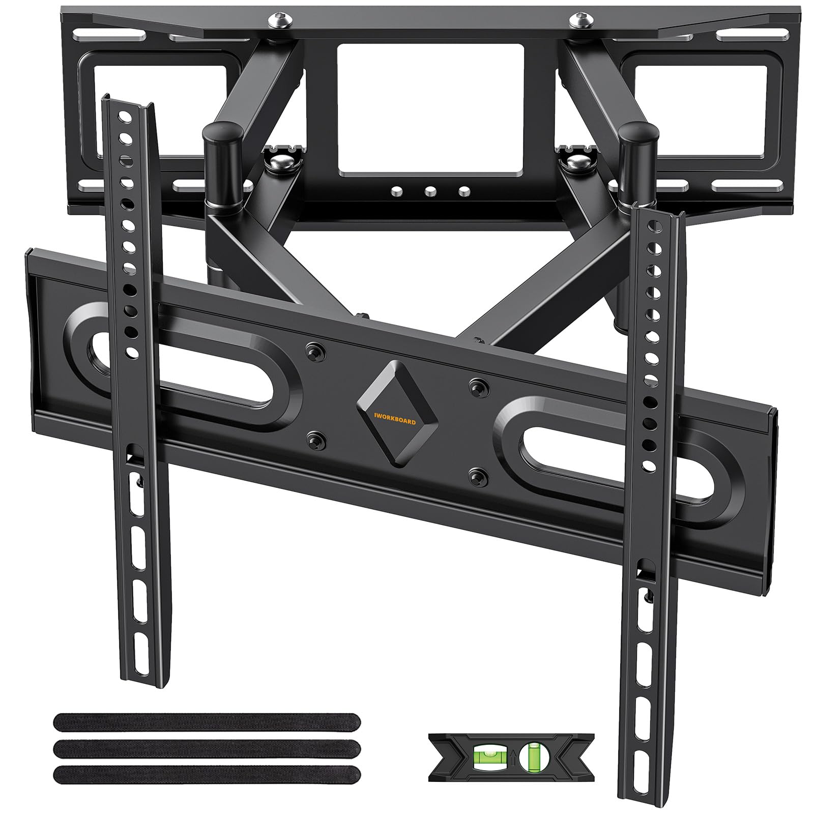 IWORKBOARD 50 55 65 inch Full Motion TV Wall Mount for 32-70 inch TV Bracket, Dual articulating Arms Mount, Tilt Swivel Extension Level, Max VESA