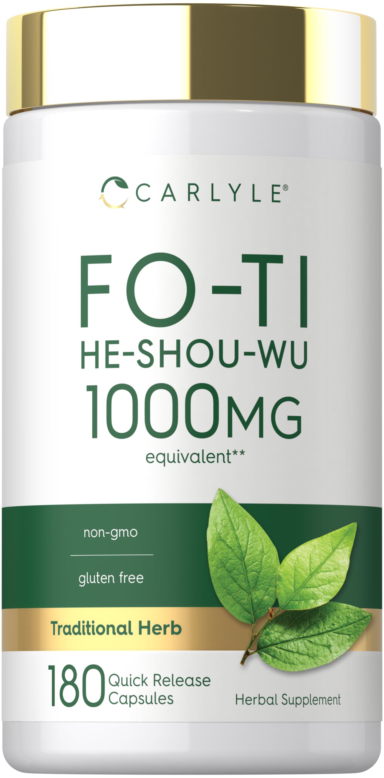 Carlyle Fo-Ti Supplement | 180 Capsules | He-Shou-Wu Root Extract