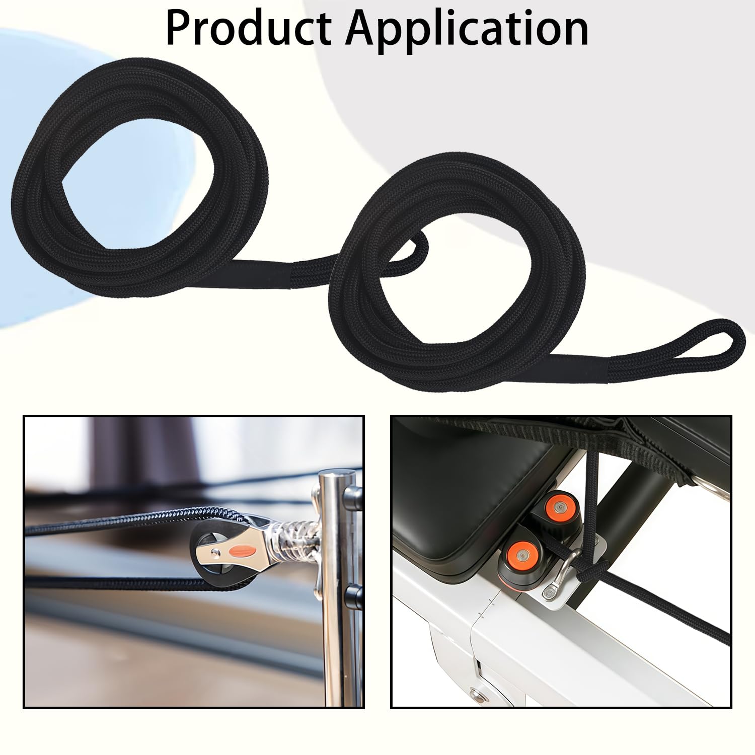 Corde di ricambio per Pilates Reformer, confezione da 2 cinghie in nylon per Pilates Reformer da 260 cm, per Pilates Reformer, accessori per attrezzature per yoga e fitness