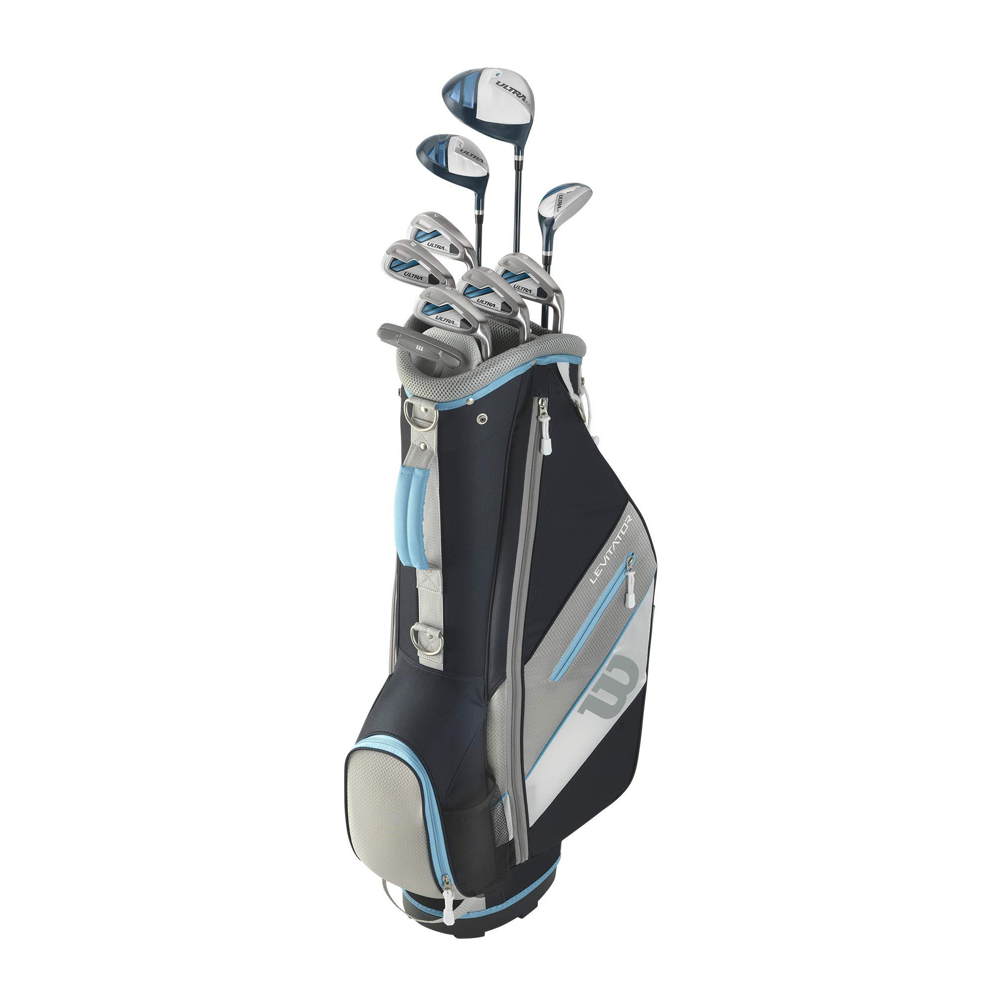 WILSON Ultra XD Damen Golfschläger Set Mit Carttasche Golf Komplettset Eisen Hölzer Driver Bag Graphit Schaft